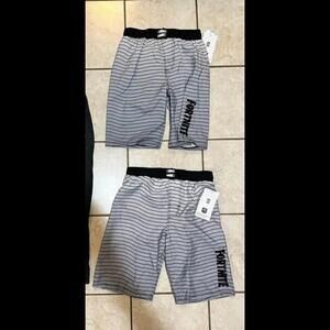 Boys Fortnite swimsuits - 2 pair, L & XL - Never worn